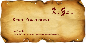 Kron Zsuzsanna névjegykártya